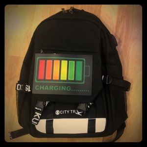 Led charging backpack